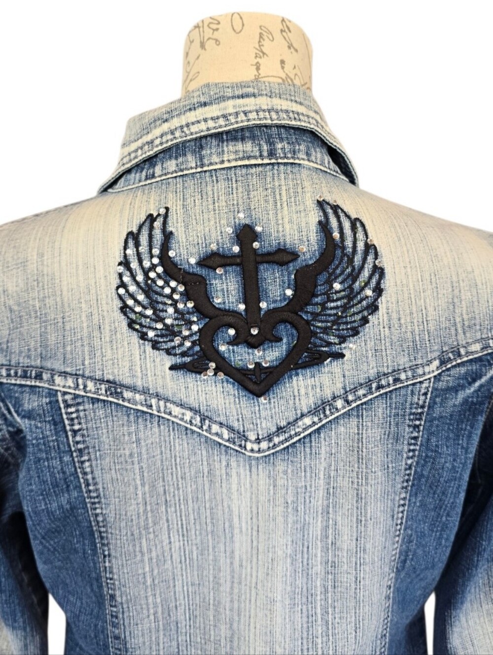 Comfort Denim Distressed Blue Jean Jacket XL - Picture 4 of 9